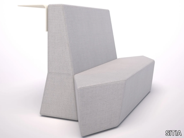 ROCKS - Fabric bench high-back _ SITIA