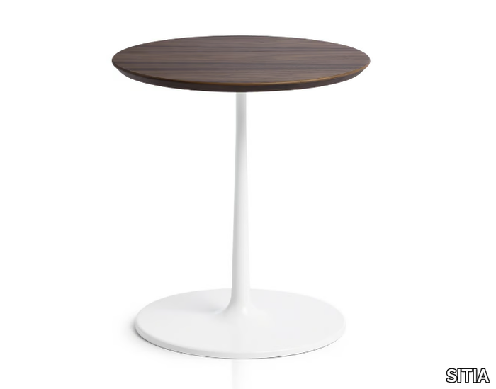 TONDO - Round walnut coffee table _ SITIA