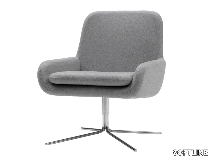 COCO - Swivel upholstered with 4-spoke base easy chair _ SOFTLINE