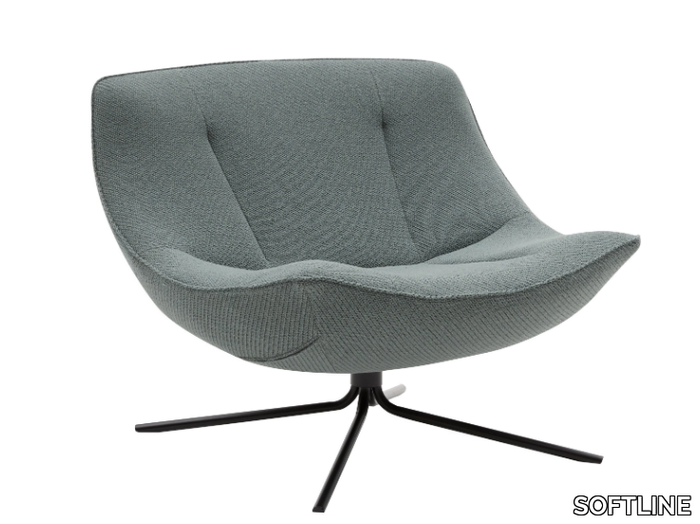 VERA - Fabric armchair with 4-spoke base _ SOFTLINE