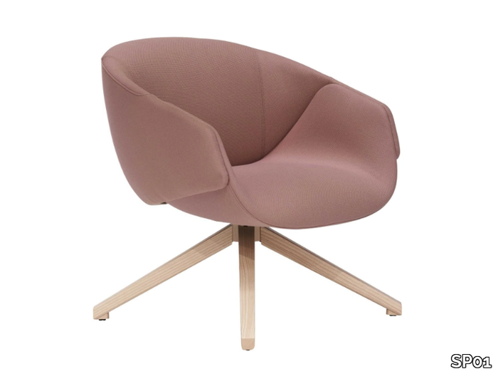 ANITA - Swivel fabric armchair with armrests _ SP01