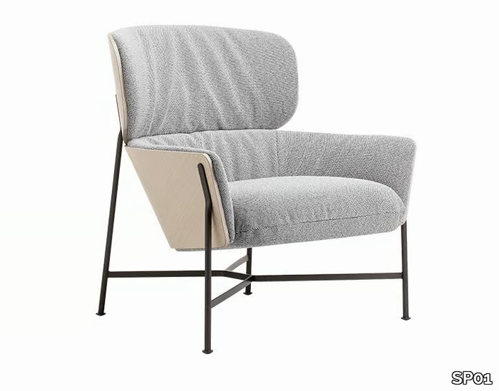 CARISTO - Fabric armchair with armrests _ SP01