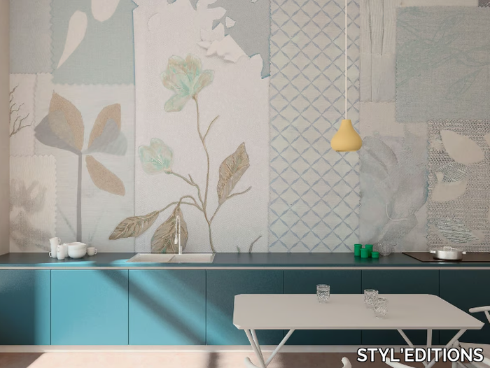 PATCHWORK - Ecological wallpaper with floral pattern _ STYL’EDITIONS