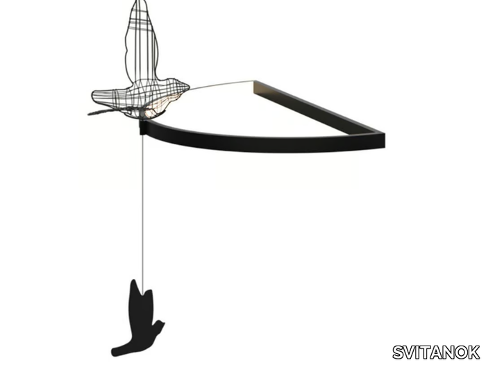 FLIGHT SHADOWS - LED powder coated steel wall lamp _ SVITANOK