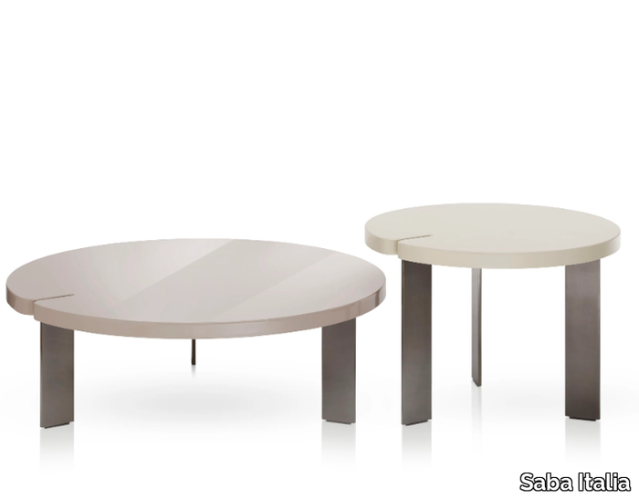 BUTTER - Round wooden coffee table _ Saba Italia