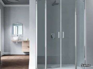 POLARIS - 2 places niche tempered glass shower cabin _ Samo