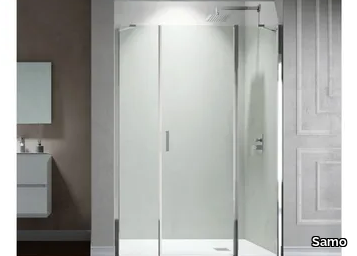 POLARIS - Niche tempered glass shower cabin with hinged door _ Samo