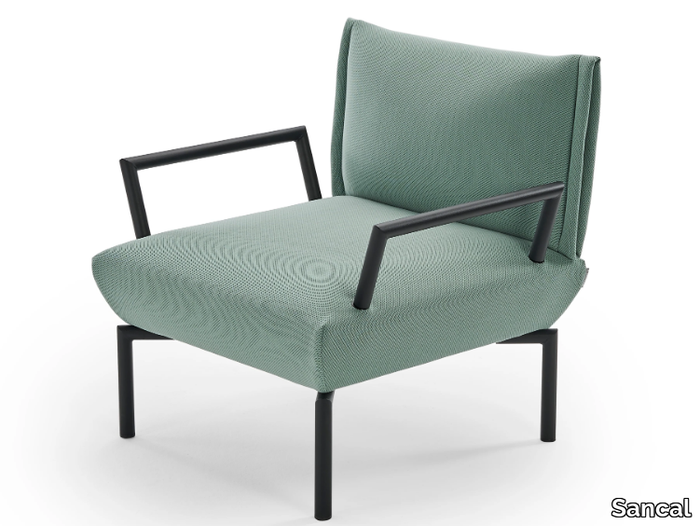 CLICK - Fabric armchair with armrests _ Sancal
