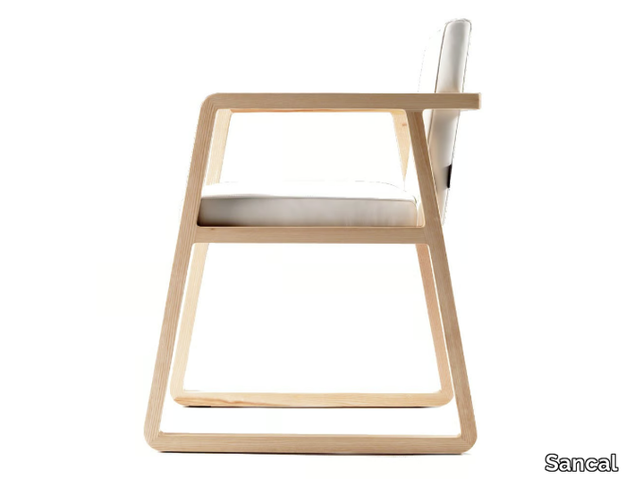 MIDORI - Sled base chair with armrests _ Sancal