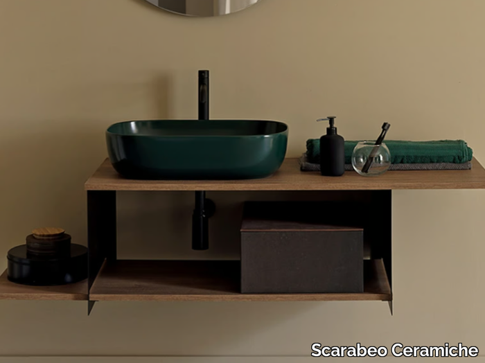 SLIDE - Single wall-mounted vanity unit _ Scarabeo Ceramiche