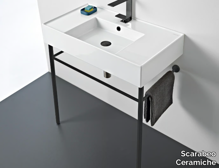 TEOREMA 2.0 - Console ceramic washbasin _ Scarabeo Ceramiche