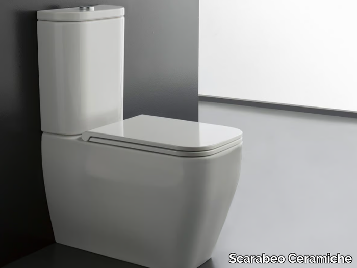 TEOREMA 2.0 - Close coupled Floor mounted ceramic toilet _ Scarabeo Ceramiche