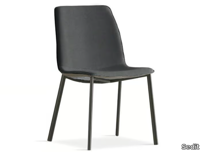 TWIST - Upholstered Eco-leather chair with metal frame _ Sedit