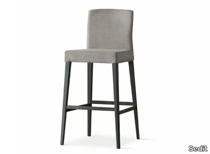 LUCREZIA - High Eco-leather stool with back _ Sedit