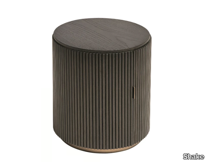 HEGE - Round wooden bedside table _ Shake