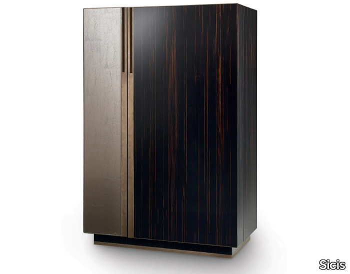 ISLAND - Ebony highboard with integrated lighting _ Sicis