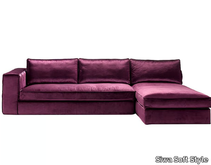 RICHMOND - Sectional fabric sofa with chaise longue _ Siwa Soft Style