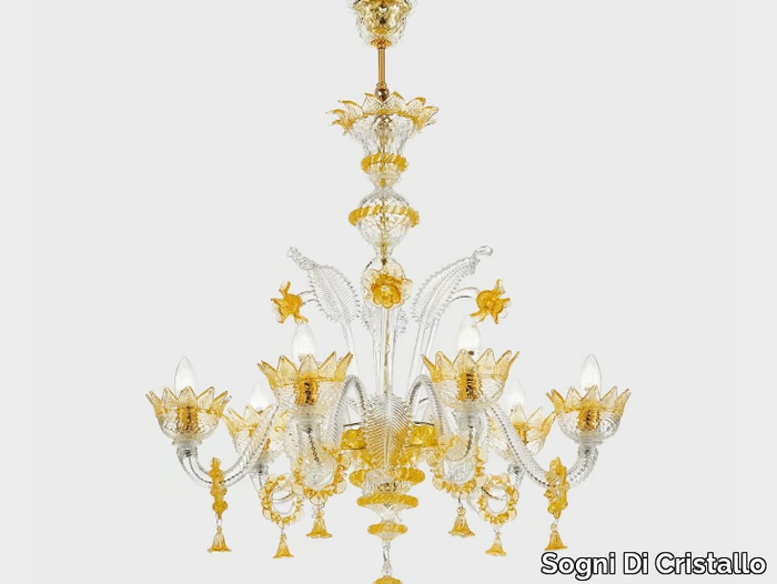 GOLD GIOVE - Murano glass chandelier _ Sogni Di Cristallo