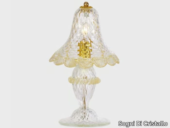 GOLD OLIMPO - Handmade Murano glass table lamp _ Sogni Di Cristallo