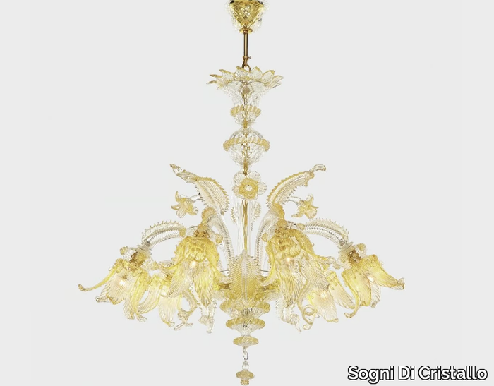 SECOLO D'ORO - Murano glass chandelier _ Sogni Di Cristallo