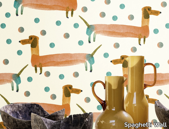 HOT DOG WPN 110 - Motif and dotted wallpaper _ Spaghetti Wall