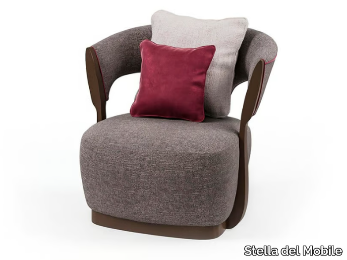 PR.696 - Fabric armchair with armrests _ Stella del Mobile