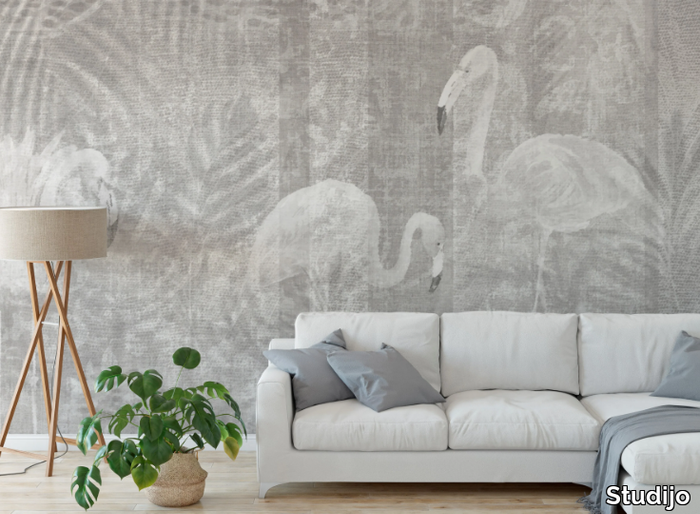 FLAMINGOS - Motif wallpaper _ Studijo