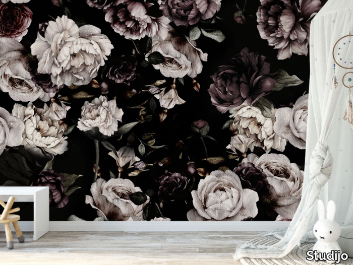 ROSE IS A ROSE - Wallpaper with floral pattern _ Studijo