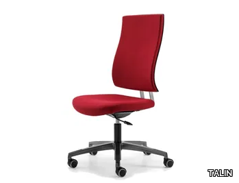 ALLY 1700 - Height-adjustable fabric office chair with castors with 5-Spoke base _ TALIN