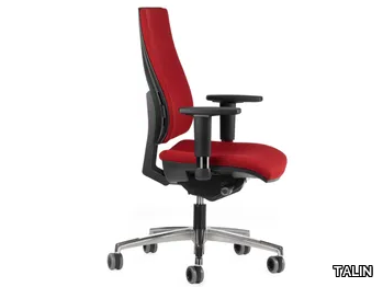 ALLY 1737 - Fabric office chair with castors with armrests with 5-Spoke base _ TALIN