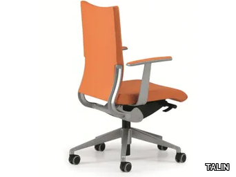 AVIA 4011 - Leather office chair with castors with armrests with 5-Spoke base _ TALIN