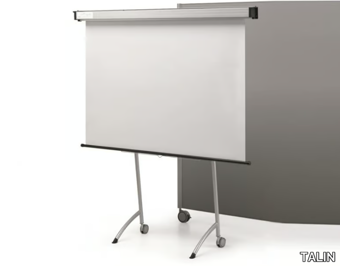 MULTIKOM 3003 - Painted metal office whiteboard with castors _ TALIN