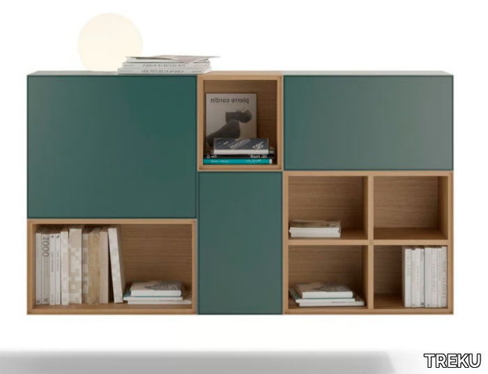 LAUKI 132 - Suspended modular wooden sideboard _ TREKU