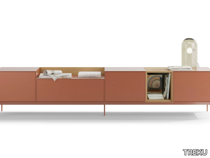 LAUKI 139 - Low wooden TV cabinet _ TREKU