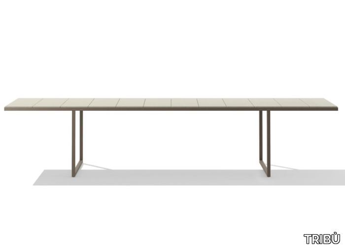 NOX - Rectangular lava stone garden table _ TRIBÙ