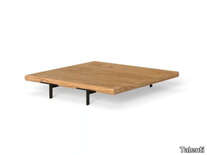 ALLURE - Square low wooden garden side table _ Talenti