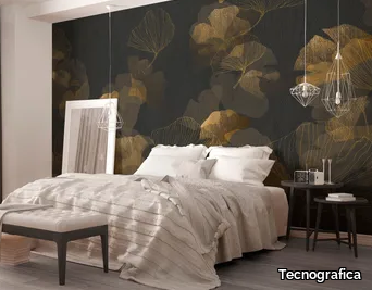 GINKO - Nonwoven wallpaper with floral pattern _ Tecnografica