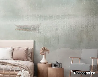 DELTA - Landscape nonwoven wallpaper strip _ Tecnografica