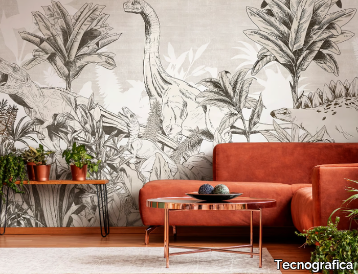 JURASSIC - Landscape nonwoven wallpaper _ Tecnografica