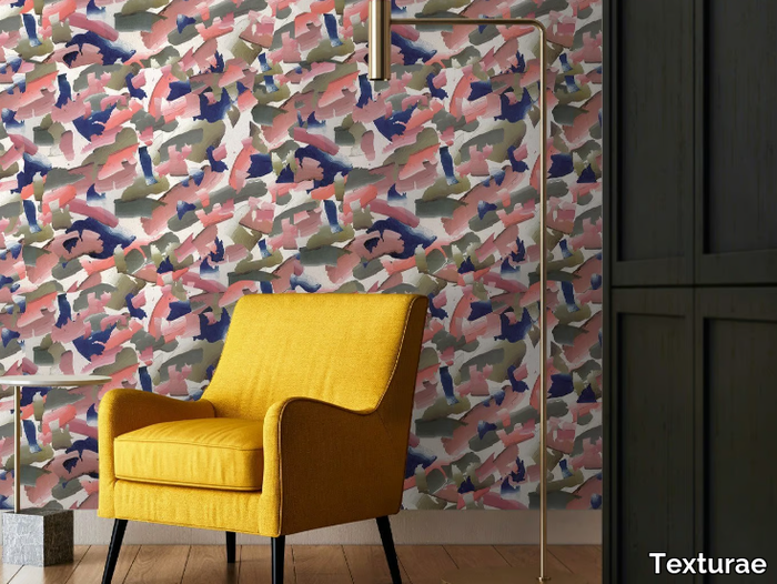 LEAVES - Motif washable wallpaper _ Texturae