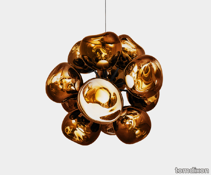Melt Burst Chandelier Gold LED