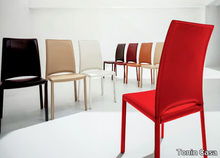 MADELEINE - Upholstered leather chair _ Tonin Casa