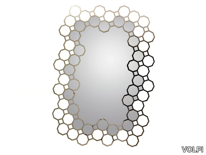 JENNY - Framed wall-mounted metal mirror _ VOLPI