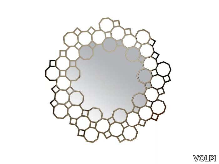 JENNY - Round wall-mounted metal mirror _ VOLPI