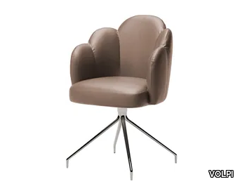 VENERE - Swivel trestle-based chair with armrests _ VOLPI