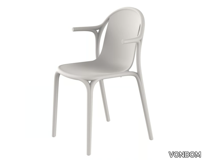 BROOKLYN - Stackable garden chair with armrests _ VONDOM