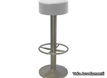 SG096 - Upholstered steel stool with footrest _ Vela Arredamenti