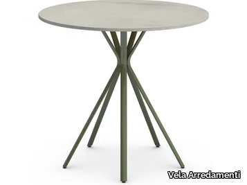 CURVA - Round iron contract table _ Vela Arredamenti