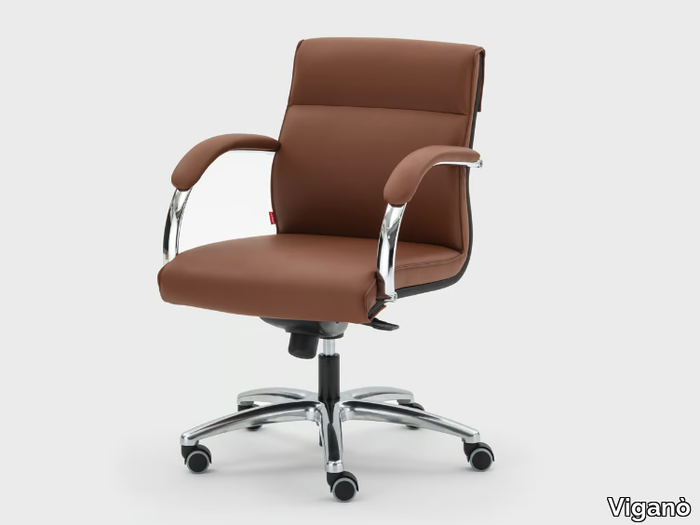 ICARO - Recliner leather executive chair with armrests _ Viganò