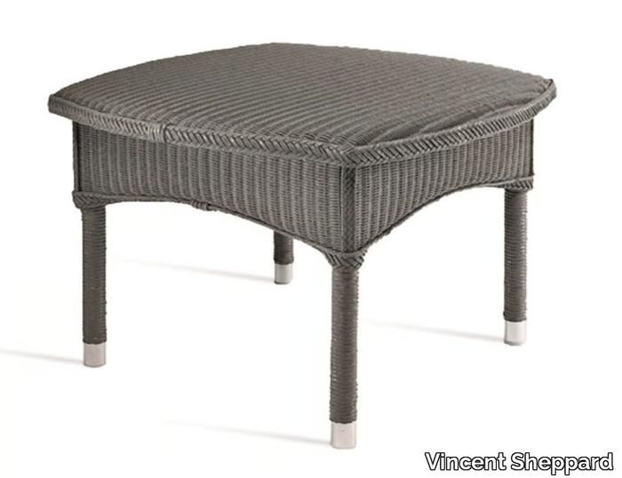 DOVILE - Square Lloyd loom garden side table _ Vincent Sheppard